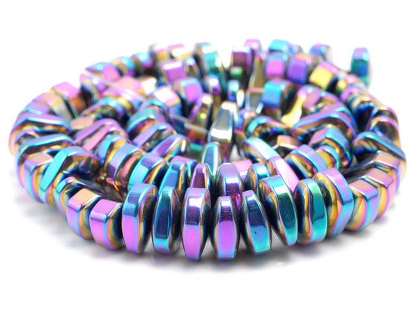 12X5MM Rainbow Hematite Gemstone Nugget Loose Beads 15.5 inch Full Strand (80000184-A42)