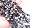 4MM Black Hematite Gemstone Diagonal Drill;Square Cube Loose Beads 15.5 inch Full Strand (80000187-A43)