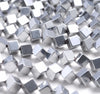 6MM Silver Hematite Gemstone Diagonal Drill;Square Cube Loose Beads 16 inch Full Strand (80000203-A43)