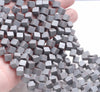 6MM Matte Black Hematite Gemstone Diagonal Drill;Square Cube Loose Beads 16 inch Full Strand (80000208-A44)