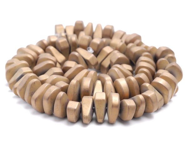 12X5MM Matte Bronze Hematite Gemstone Nugget Loose Beads 15.5 inch Full Strand (80000250-A46)