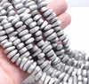 12X5MM Matte Silver Hematite Gemstone Nugget Loose Beads 15.5 inch Full Strand (80000251-A46)