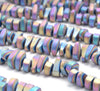 12X5MM Matte Rainbow Hematite Gemstone Nugget Loose Beads 15.5 inch Full Strand (80000253-A46)