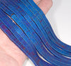 7X3MM Matte Blue Hematite Gemstone Heishi Wave W Loose Beads 16.5 inch Full Strand (80000266-A47)