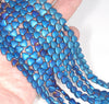 6MM Matte Blue Hematite Gemstone Love Heart Loose Beads 15.5 inch Full Strand (80000271-A47)