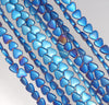 6MM Matte Blue Hematite Gemstone Love Heart Loose Beads 15.5 inch Full Strand (80000271-A47)