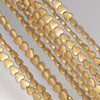 6MM Matte Gold Hematite Gemstone Love Heart Loose Beads 15.5 inch Full Strand (80000272-A47)