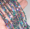 3X1MM Rainbow Hematite Gemstone Leaf Clover Loose Beads 16 inch Full Strand (80000275-A47)