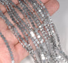 3X1MM Silver Hematite Gemstone Hexagon Flat Loose Beads 16 inch Full Strand (80000279-A47)