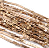 3X1MM Bronze Hematite Gemstone Square Flat Loose Beads 16 inch Full Strand (80000293-A48)