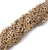 6X2MM Matte Gold Hematite Gemstone Flower Loose Beads 16 inch Full Strand (80000303-A48)