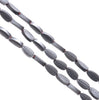 8X4MM Matte Black Hematite Gemstone Pinnate Leaf Loose Beads 16 inch Full Strand (80000308-A48)