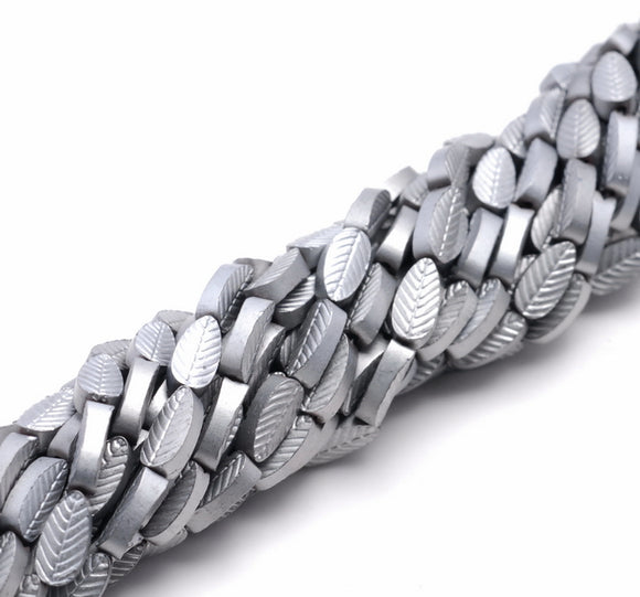 8X4MM Matte Silver Hematite Gemstone Pinnate Leaf Loose Beads 16 inch Full Strand (80000309-A48)