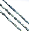 8X4MM Matte Green Hematite Gemstone Pinnate Leaf Loose Beads 16 inch Full Strand (80000311-A48)