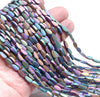 8X4MM Matte Rainbow Hematite Gemstone Pinnate Leaf Loose Beads 16 inch Full Strand (80000312-A48)