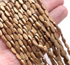 8X4MM Matte Gold Hematite Gemstone Pinnate Leaf Loose Beads 16 inch Full Strand (80000314-A48)