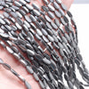 8X4MM Black Hematite Gemstone Pinnate Leaf Loose Beads 16 inch Full Strand (80000315-A44)