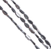 8X4MM Black Hematite Gemstone Pinnate Leaf Loose Beads 16 inch Full Strand (80000315-A44)