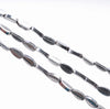 8X4MM Silver Hematite Gemstone Pinnate Leaf Loose Beads 16 inch Full Strand (80000317-A44)