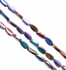 8X4MM Rainbow Hematite Gemstone Pinnate Leaf Loose Beads 16 inch Full Strand (80000321-A44)