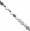 6X2MM Matte Silver Hematite Gemstone Circle Coin Loose Beads 16 inch Full Strand (80000323-A49)