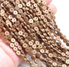 6X2MM Matte Bronze Hematite Gemstone Circle Coin Loose Beads 16 inch Full Strand (80000324-A49)