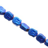 8X7MM Matte Blue Hematite Gemstone Buddha Head Loose Beads 16 inch Full Strand (80000333-A45)