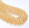 8MM Citrine Gemstone Round Loose Beads 7.5 inch Half Strand (80000425 H-A69)