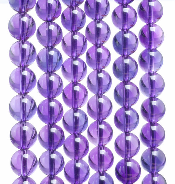 8MM Amethyst Gemstone Round Loose Beads 15.5 inch Full Strand (80000428-A69)