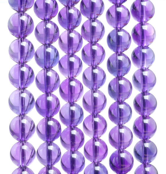 10MM Amethyst Gemstone Round Loose Beads 15.5 inch Full Strand (80000429-A69)