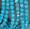 6MM Turquoise Blue Imperial Jasper Gemstone Round Loose Beads 15 inch Full Strand (80000430-A69)