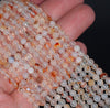 4MM Peach Agate Gemstone Round Loose Beads 15 inch Full Strand (80000445-A68)