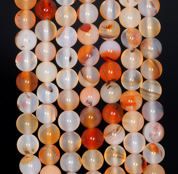 6MM Orange Montana Agate Gemstone Round Loose Beads 15 inch Full Strand (80000452-A67)