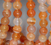 12MM Orange Montana Agate Gemstone Round Loose Beads 7 inch Half Strand (80000461 H-A76)