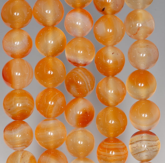 12MM Carnelian Red Agate Gemstone Round Loose Beads 15 inch Full Strand (80000462-A76)