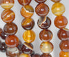 16MM Dark Brown Agate Gemstone Round Loose Beads 7 inch Half Strand (80000471 H-A76)