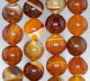 16MM Dark Brown Agate Gemstone Round Loose Beads 7 inch Half Strand (80000471 H-A76)