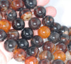 16MM Dark Brown Agate Gemstone Round Loose Beads 15 inch Full Strand (80000472-A75)