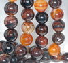 16MM Dark Brown Agate Gemstone Round Loose Beads 15 inch Full Strand (80000472-A75)