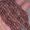 6MM Dark Pink Rhodonite Gemstone Round Loose Beads 16 inch Full Strand (80000478-A75)