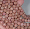 8MM Pink Rhodonite Gemstone Grade AA Round Loose Beads 7.5 inch Half Strand (80000479 H-A75)