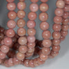 8MM Pink Rhodonite Gemstone Grade AA Round Loose Beads 7.5 inch Half Strand (80000479 H-A75)