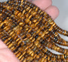 6X3MM Yellow Tiger Eye Gemstone Grade A Rondelle Loose Beads 16 inch Full Strand (80000485-A75)