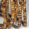 6X4MM Yellow Tiger Eye Gemstone Grade AB Rondelle Loose Beads 16 inch Full Strand (80000487-A71)