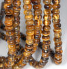 8X5MM Yellow Tiger Eye Gemstone Grade AB Rondelle Loose Beads 16 inch Full Strand (80000489-A70)