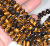 10X6MM Yellow Tiger Eye Gemstone Grade AA Rondelle Loose Beads 7.5 inch Half Strand (80000490 H-A70)