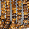 10X6MM Yellow Tiger Eye Gemstone Grade AB Rondelle Loose Beads 16 inch Full Strand (80000491-A70)