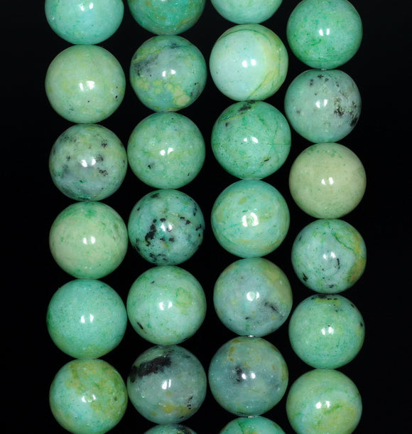 8MM Light Green Chrysoprase Gemstone Grade A Round Loose Beads 7 inch Half Strand (80000528 H-A70)