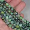 8MM Black Green Chrysoprase Gemstone Round Loose Beads 7 inch Half Strand (80000529 H-A70)