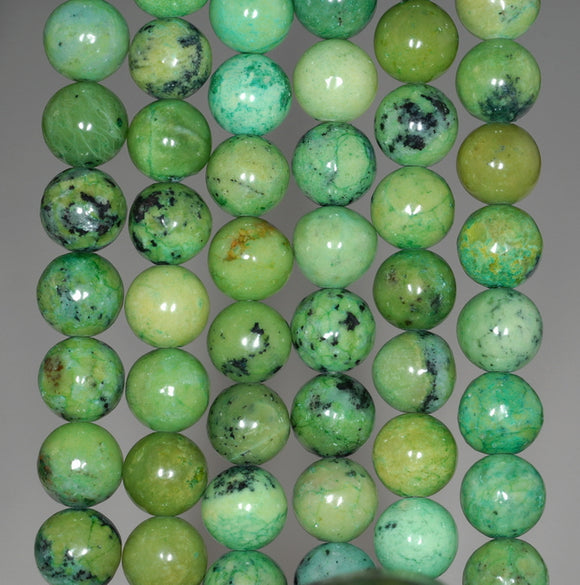 8MM Green Chrysoprase Gemstone Round Loose Beads 15.5 inch Full Strand (80000530-A70)